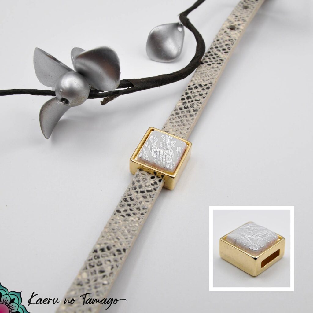Bracelet cuir charm - WhiteDay